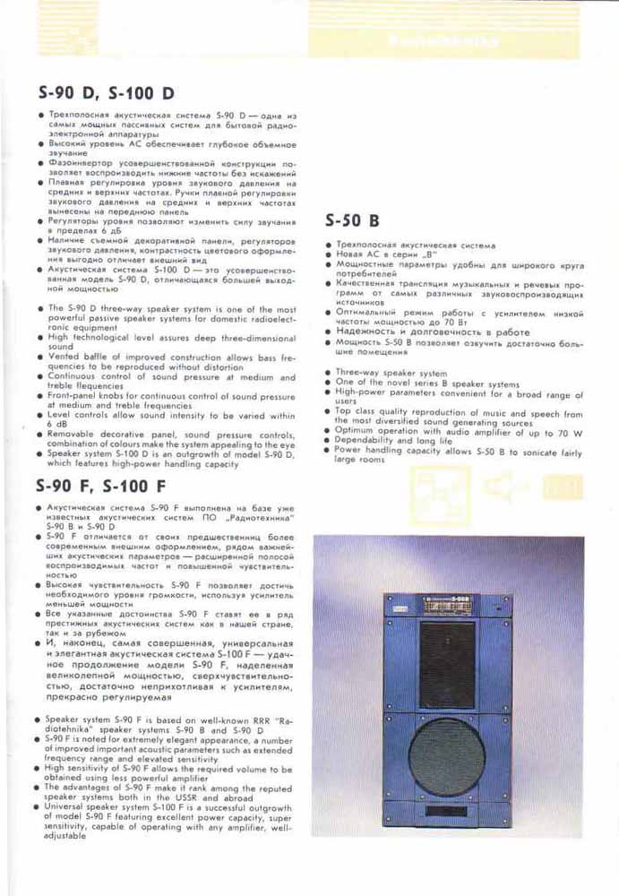Каталог винтажной акустики Radiotehnika.